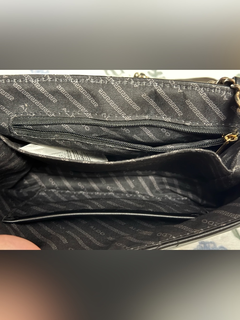 ALDO Black Quilted Floral Crossbody Bag With Charms 🌺🩷🦋 - Picture 6 of 6